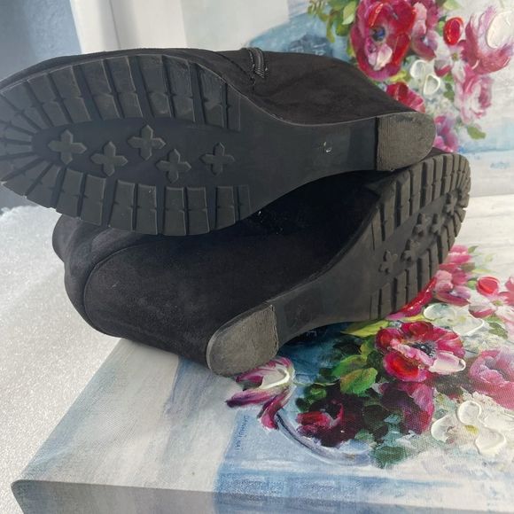 SUNG Alfred Sung Women’s Black Ankle Boots Size US10 - Picture 8 of 8